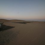 picture of AbuDhabi Desert Road FilmLocation windswept amazing dunes in the background, lock-offs are easy it’s a disused road