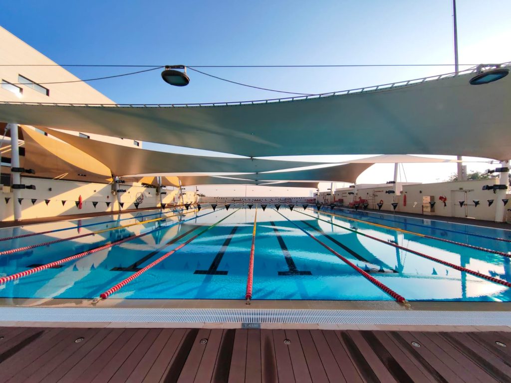 Olympic swimming pool Dubai film, video and photo location