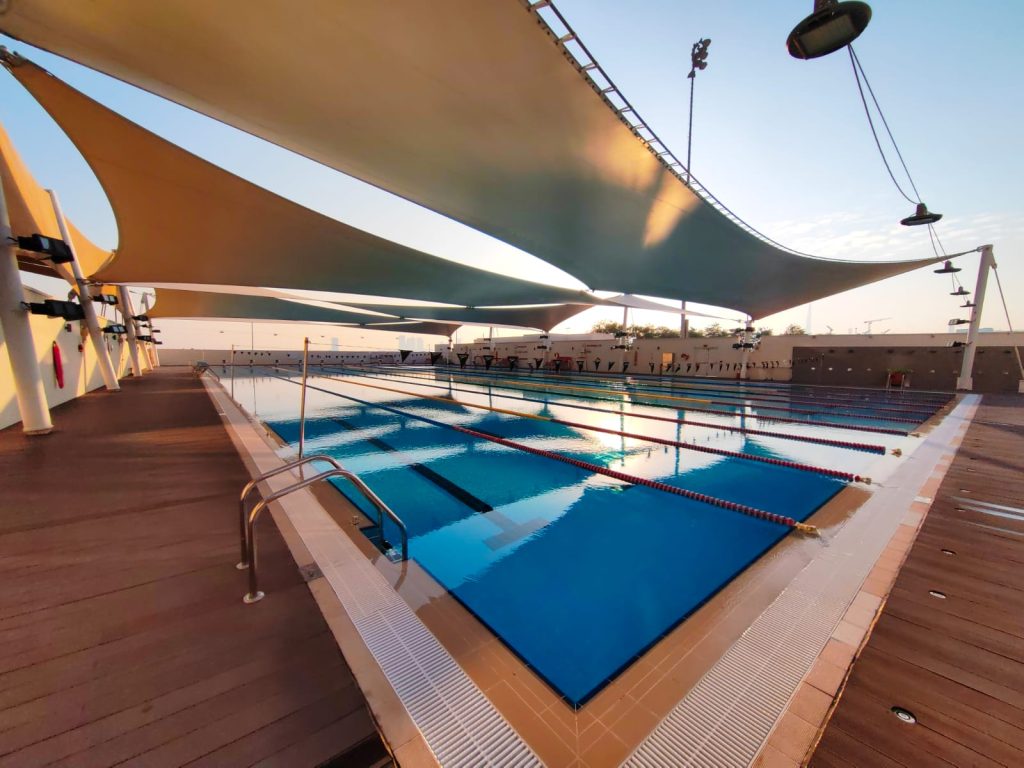 UAE Olympic swimming pool film and photographic location