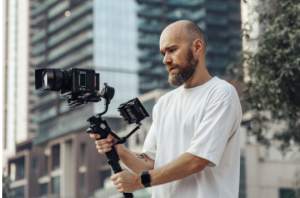 At work picture of Dubai Videographer Edward Gebel. Your go-to expert for elevating your brand's visibility through high-quality video content.